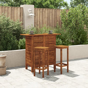 Set Tavolo e Sedia da Bar 3 pz in Legno Massello di Acacia 44008