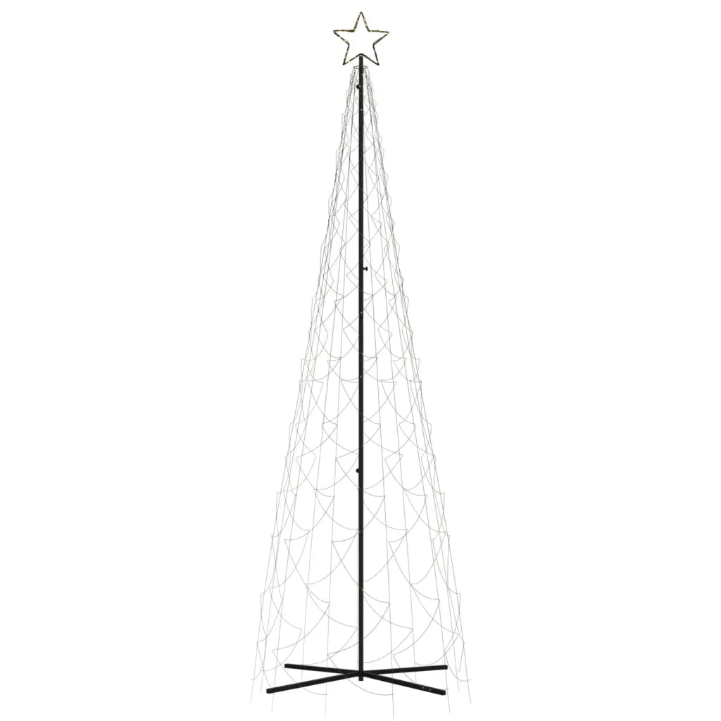 Albero di Natale a Cono Bianco Caldo 500 LED 100x300 cm 343509