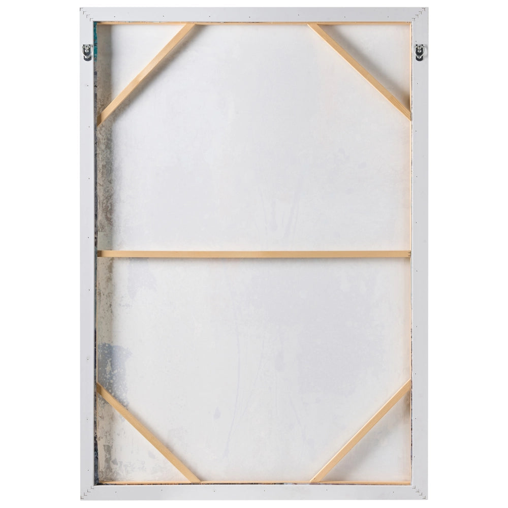 Decorazione da parete stampa su tela blu, motivo astratto realizzato a mano, materiali sintetici, cornice in legno di pino, soggiorno