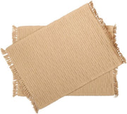 Set di tovagliette da tavola, 100% di cotone, 6 pezzi, morbidi e super assorbenti, design elegante per migliorare la decorazione della tavola, lavabile in macchina, beige, 45 x 33 x 1 cm