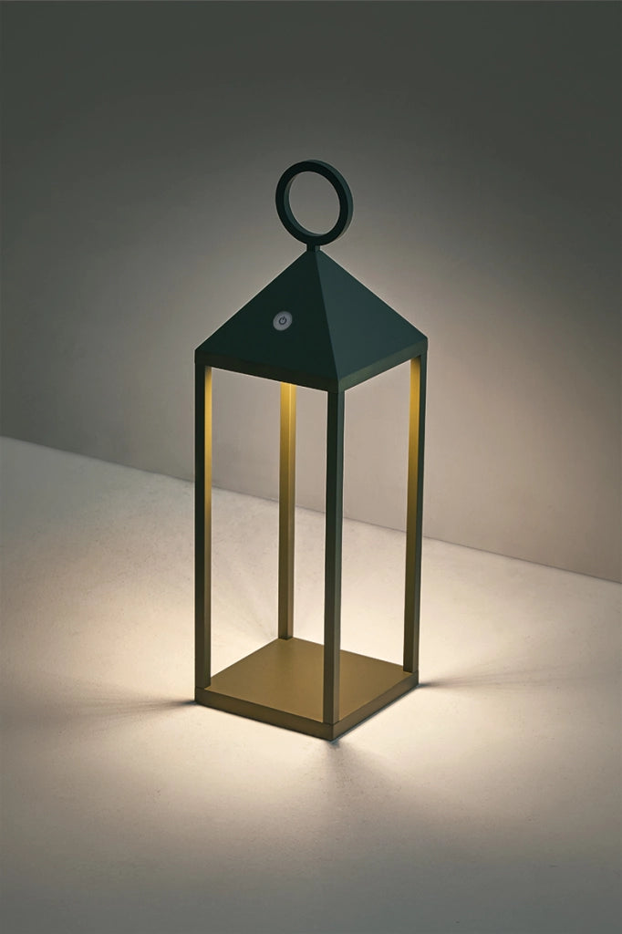 PICNIC Lampada da tavolo portatile LED 2,2W IP54 2700K CRI85 67cm - Verde - Rossini Group - Design in alluminio pressofuso