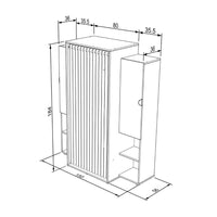 Armadio Guardaroba 150x56x184h cm Krell rovere bianco