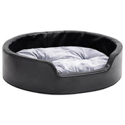 Lettino per Cani Nero e Grigio 69x59x19 cm Peluche e Similpelle CFW2601056