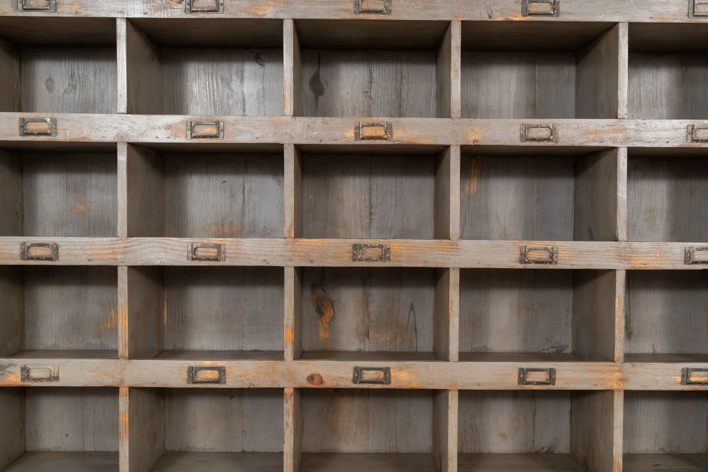 Biscottini Vetrina libreria in legno massello di rovere L154xPR33xH105 cm Imponente