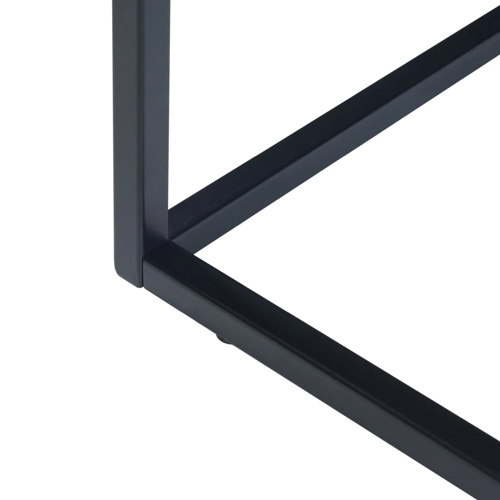 Tavolino laterale acciaio 65 x 40 x 30 cm nero opaco 03_0010949