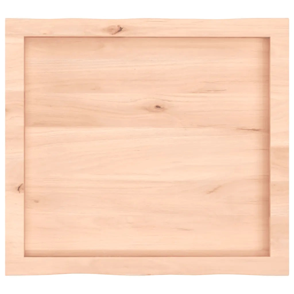 Piano per Tavolo 60x50x(2-6) cm Rovere Non Trattato Bordi Vivi 363868