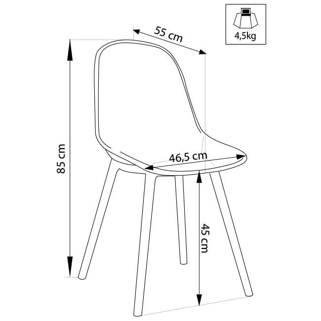 Sedia da Giardino in Plastica cm 55x46 5x85 - BEN