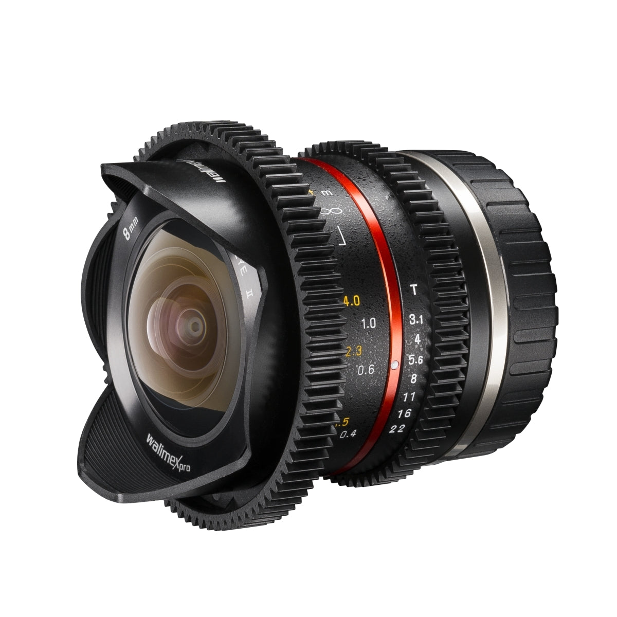 Walimex Pro 8mm 1:3.1 VCSC obiettivo Fish-Eye per foto e video (angolo di campo di 180 gradi, lenti MC, grande profondità di campo, apertura continua) per baionetta per obiettivi Sony E-mount nero