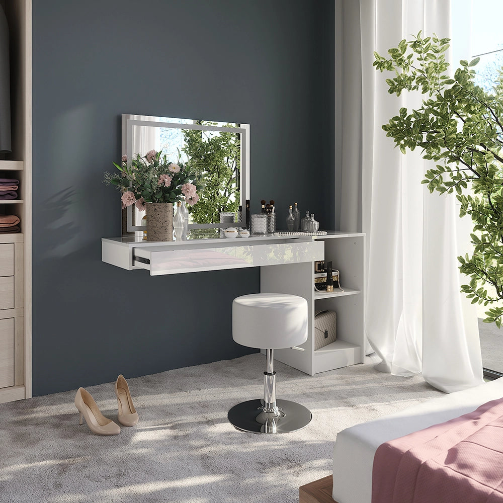 Vicco Tavolo da toeletta Bianco 100 cm 4 parti
