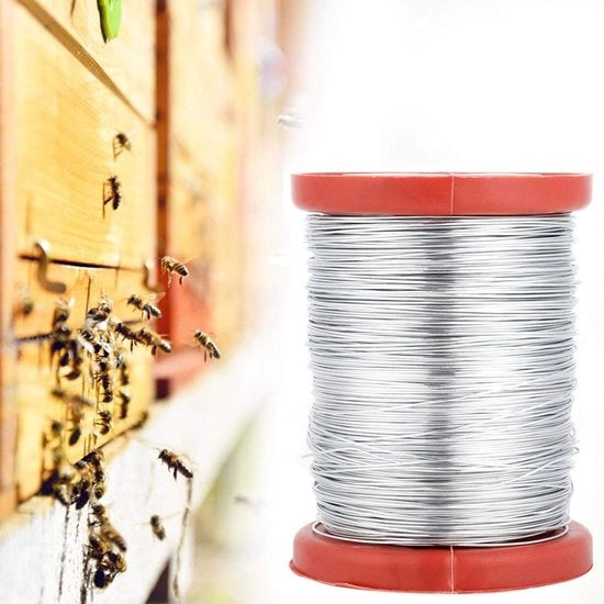 Fibra di Acciaio Inossidabile 0,5 mm - Resistente alla Corrosione e all'Ossidazione - Attrezzo per l'Apiario - Struttura di Fondazione per l'Apiario - Duraturo e Affidabile - Filo per l'Apiario