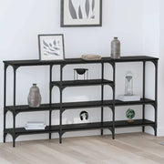 Tavolo consolle Rovere nero 160 x 29 x 80 cm Legno multistrato 883558