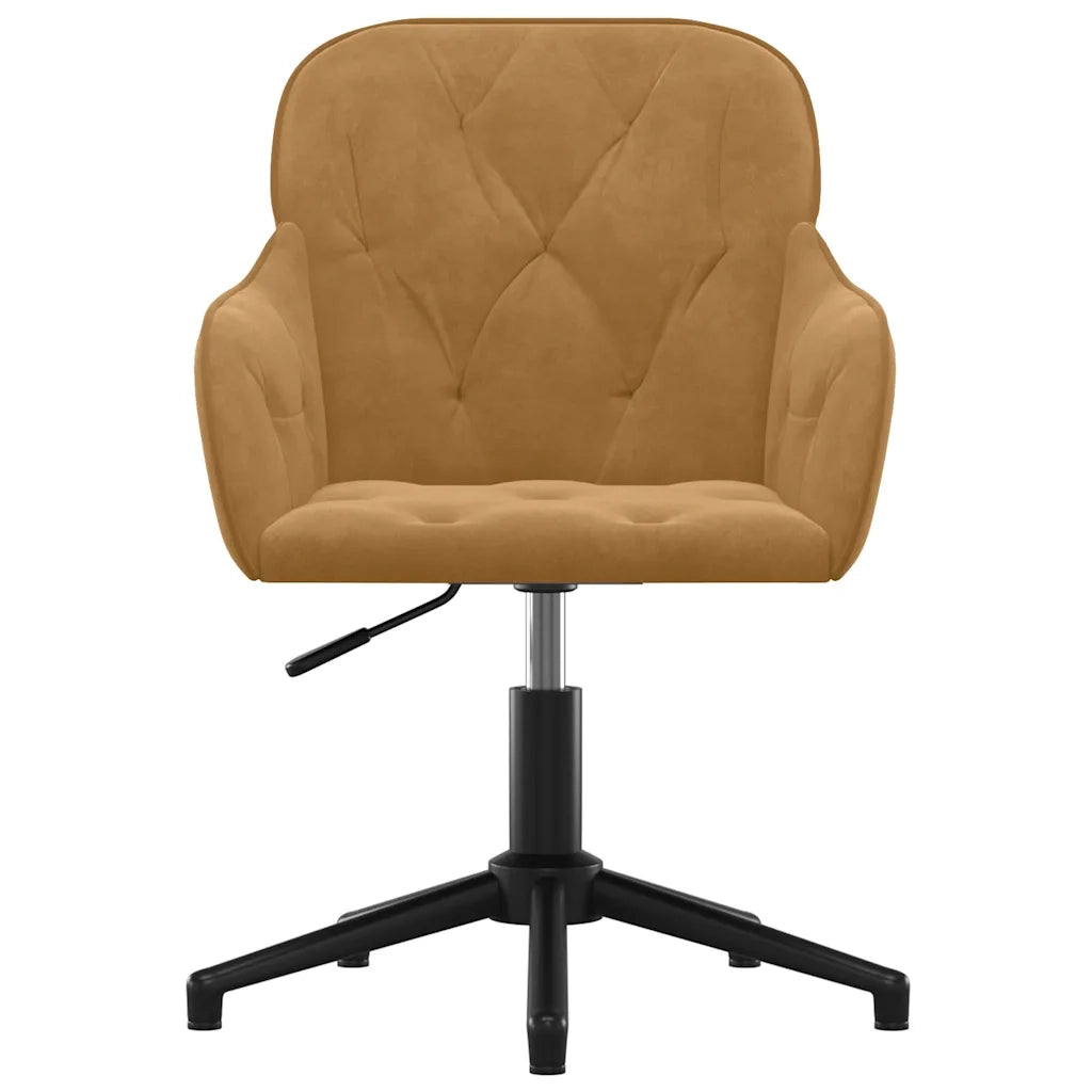 Sedie da Pranzo Girevoli 2 pz Marroni in Velluto 3103385