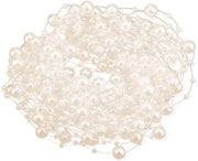 Bracciale con filo di pesca con perle e decorazione per matrimonio DIY