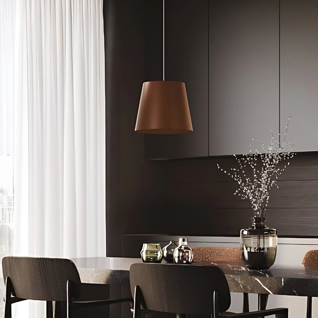 Zafferano Poldina 230V Lampada a sospensione a LED, design moderno in finitura Corten, dimmerabile con tecnologia LEDTRIAC, diametro 28cm, IP40/IP54