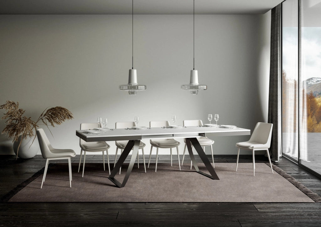 Tavolo Allungabile 160-420x90x77 cm Proxy Evolution Bianco Frassino