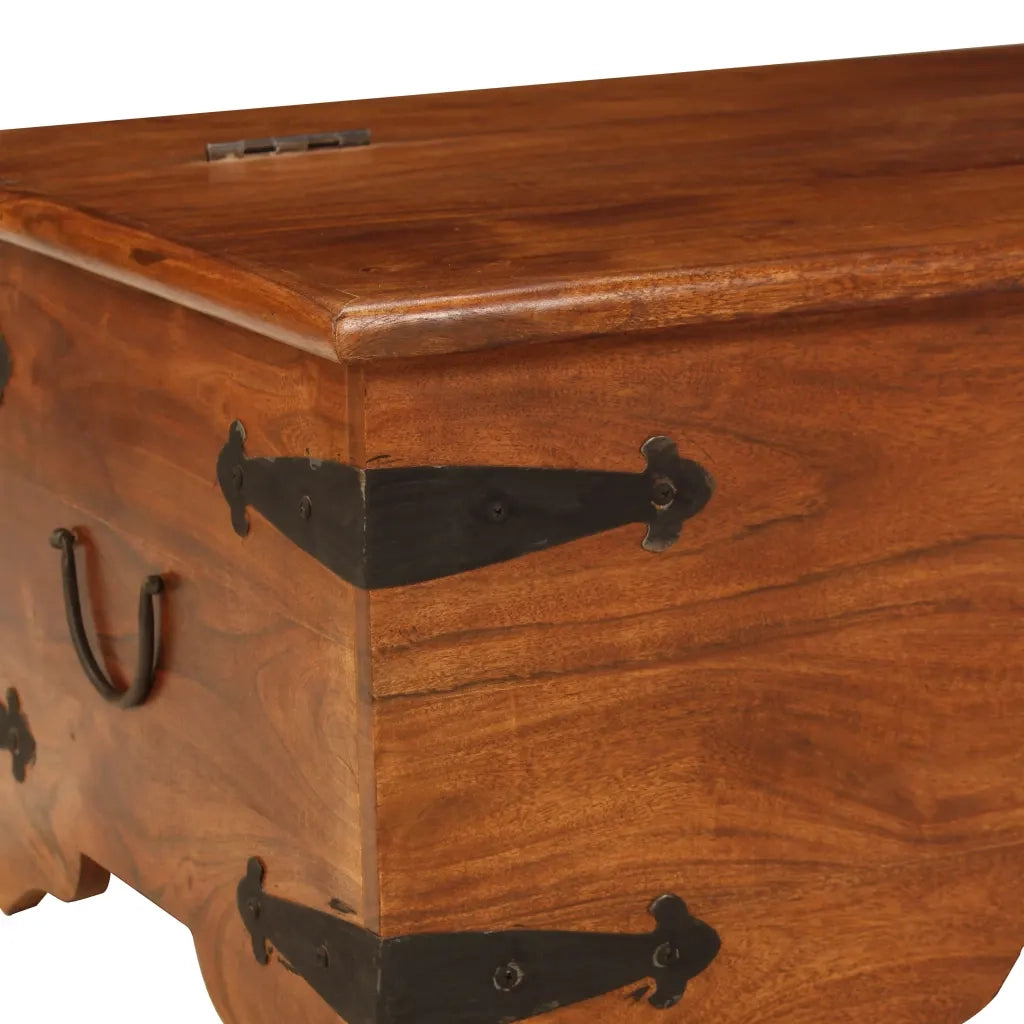 Tavolino da Salotto-Tavolino da soggiorno-Tavolo in Legno Acacia Finitura Ambra 110x55x35 cm 231262