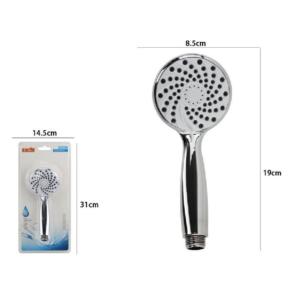 Trade Shop - Doccetta Tonda 19 X 8.5 Cm Doccino Soffione Doccia Spirale Moderno Bagno 59562 -