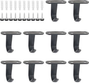 Hanger per soffitto con 10 hanger - Viti - Hanger metallici - Asciugamani - 20 viti - Hanger per asciugamani - Trapano - Camera da letto cucina bagno