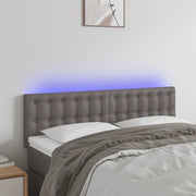 Testiera a LED-Testata con LED Grigio 144x5x78/88 cm in Similpelle 243805