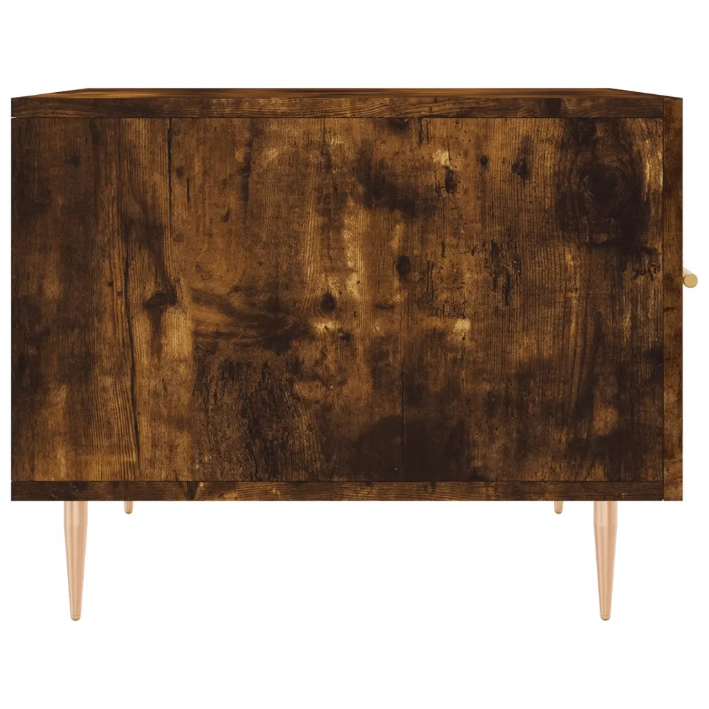 Tavolino da Salotto Rovere Fumo 50x50x40 cm Legno Multistrato 829374
