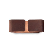 Applique Rustica-Country Clip Metallo Corten 2 Luci G9 3W 3000K Luce Calda