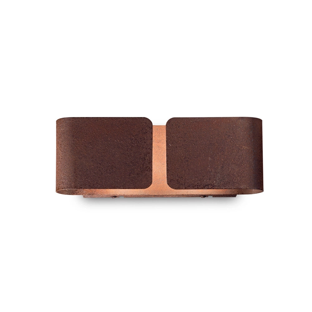 Applique Rustica-Country Clip Metallo Corten 2 Luci G9 3W 3000K Luce Calda