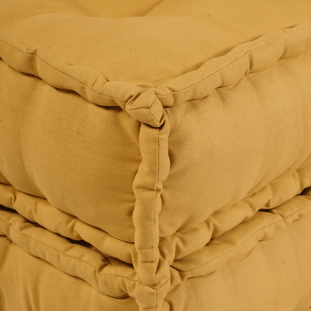 Divano Componibile Giallo 70x70x36 in Tessuto