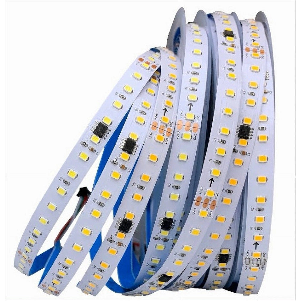 Trade Shop - Strip Striscia Led 2835 Flessibile Dc 24v 10 Giochi Luce Ip20 5 Mt W2835-24-120 -