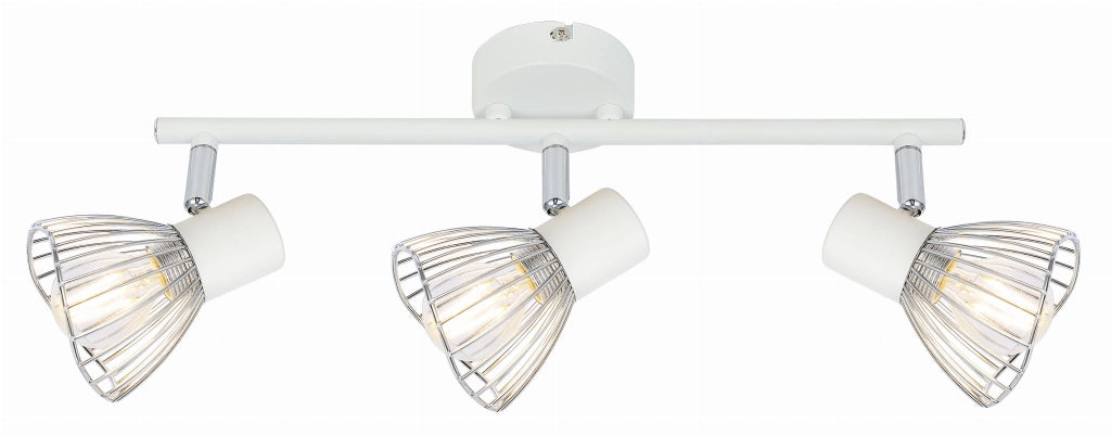 Plafoniera Candellux Fly 93-61973 bianca cromo 3xE14