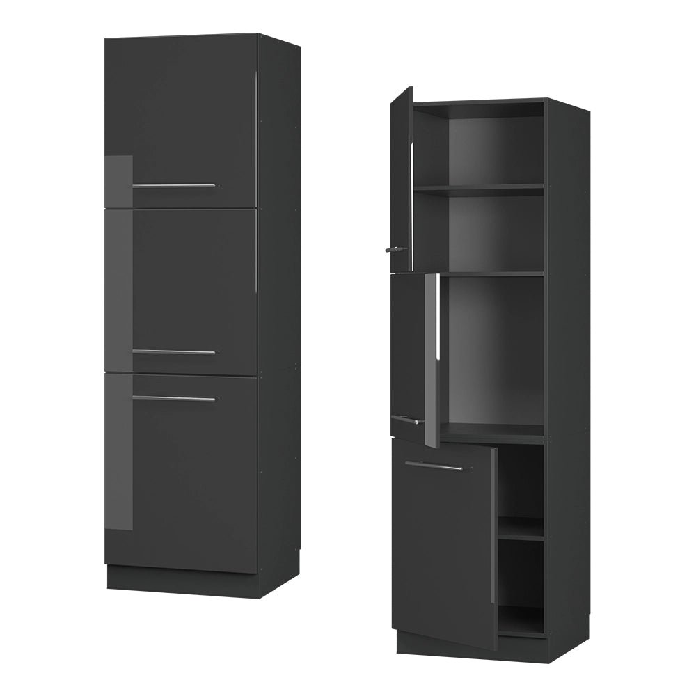 Vicco Mobile per forno da incasso Antracite lucido 60 cm
