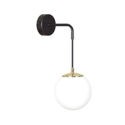 Lampada da parete OGNIS in acciaio nero opaco e vetro