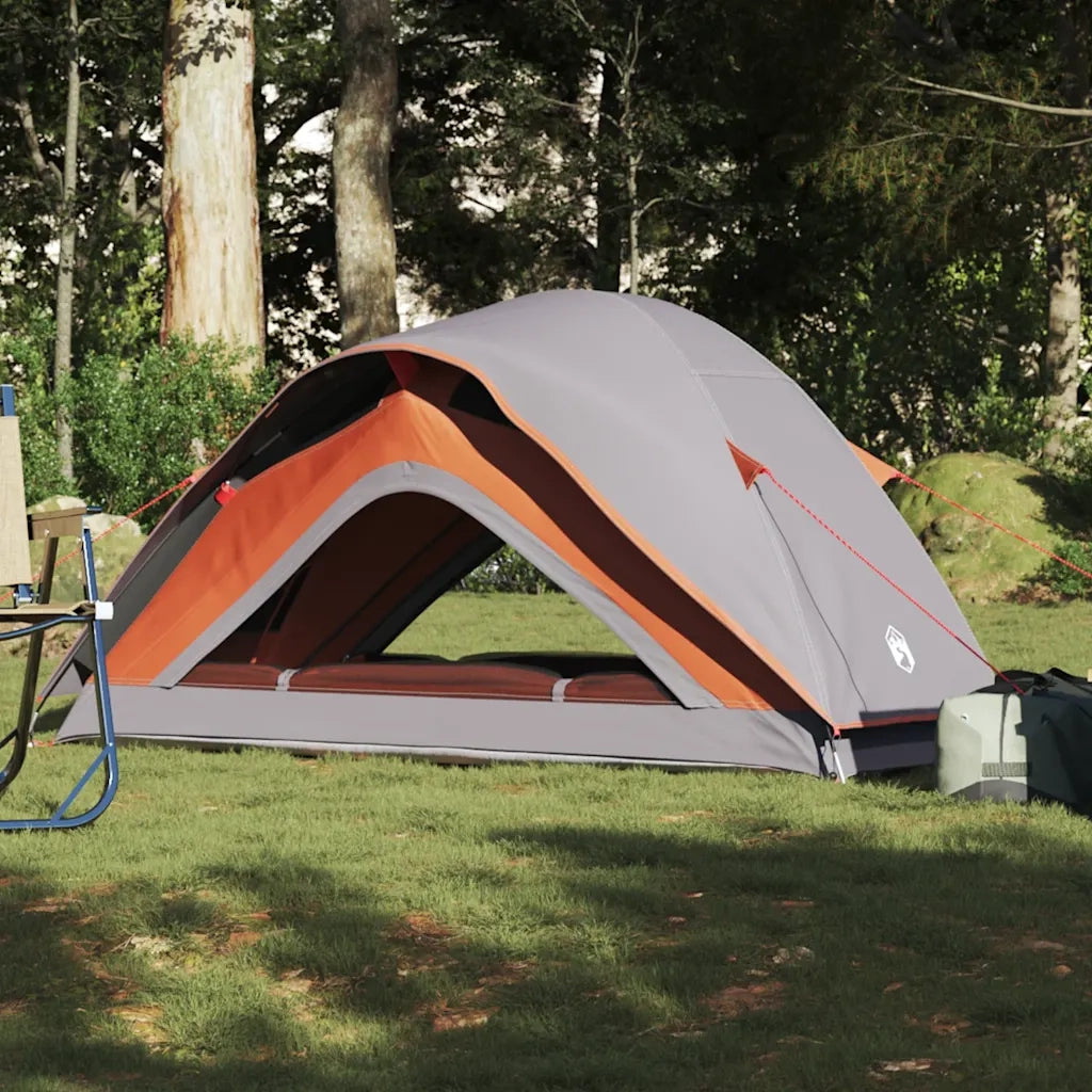 Tenda da Campeggio 1 Persona Grigio e Arancione Impermeabile 4009544