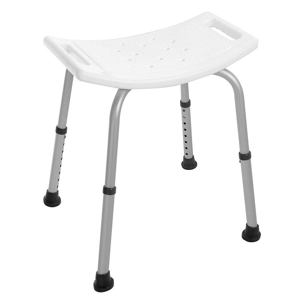 Sgabello doccia antiscivolo altezza regolabile 34-51 cm portata max 100 kg
