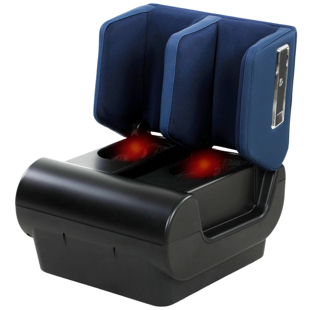 Beinmassagegerät Hocker Wärme Luftkompression Timer Blau/Schwarz