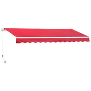 TENDA DA SOLE A MANOVELLA CON COPERTURA IMPERMEABILE 400 X 250 CM COLORE ROSSO