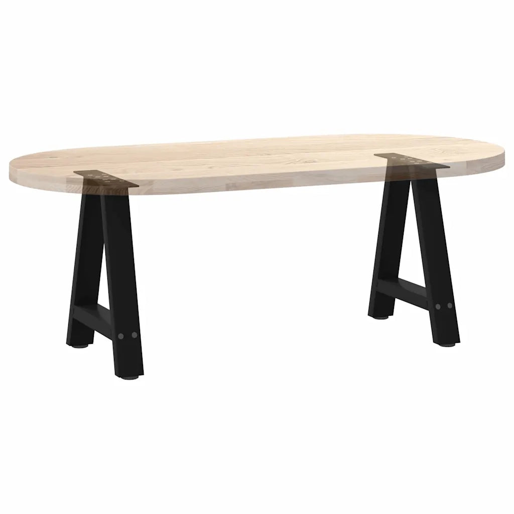 Gambe per Tavolino da Caff¨¨ a Forma di A 2 pz-Set di 2 Gamba per Tavolo Nere 38x(42-43) cm Acciaio