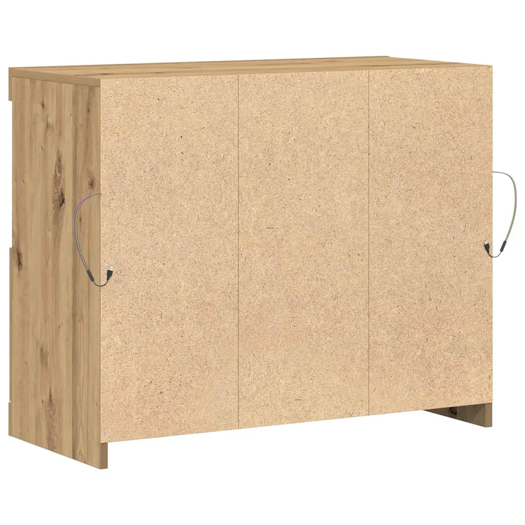 Madia LED Marrone 81 x 37 x 66,5 cm Legno ingegnerizzato 863031