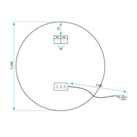 Specchio Led 50cm Bas P11239