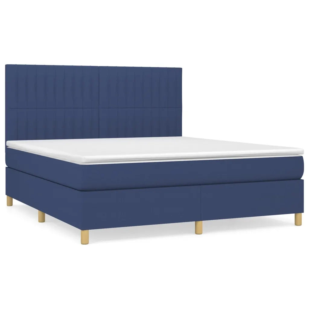 Giroletto a Molle con Materasso Blu 160x200 cm in Tessuto cod mxl 64265