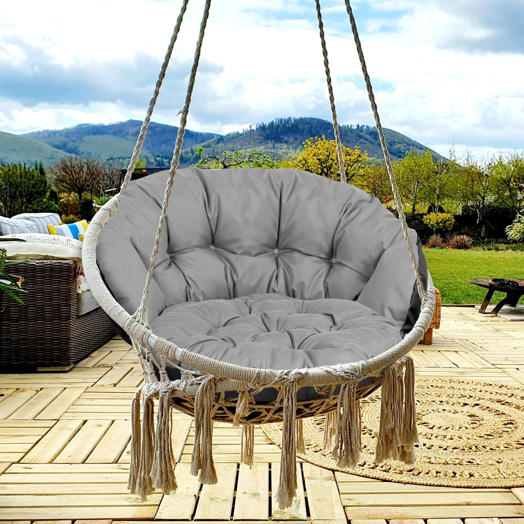 AIO FACTORY Cuscino da giardino impermeabile grigio scuro 122x40 cm