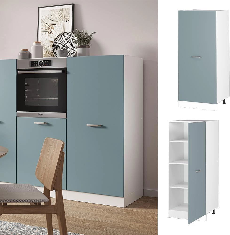 mobile cucina dispensa R-Line, Grigio-blu, 60 cm, per la libera combinazione all'interno di sistemi cucina modulari