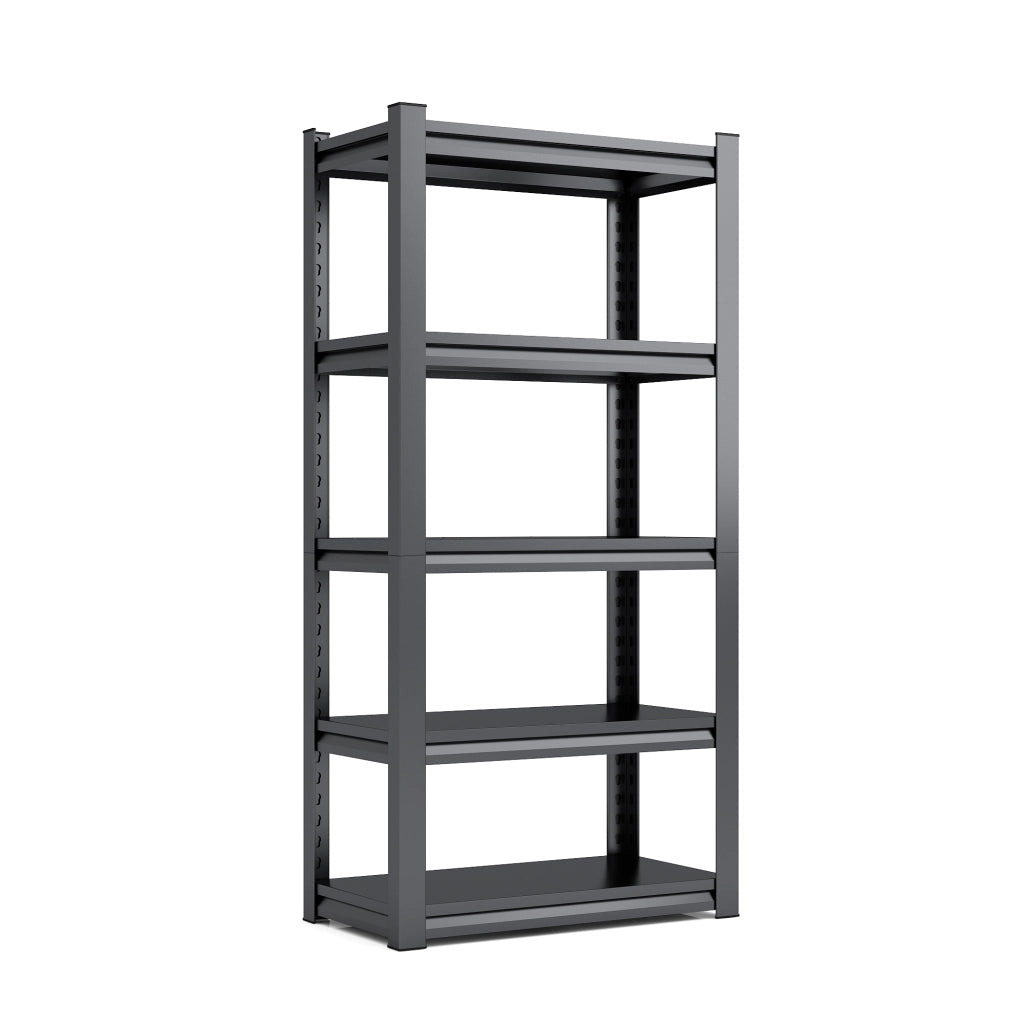SCAFFALE Metallico 5 Ripiani H160 cm Nero in Acciaio