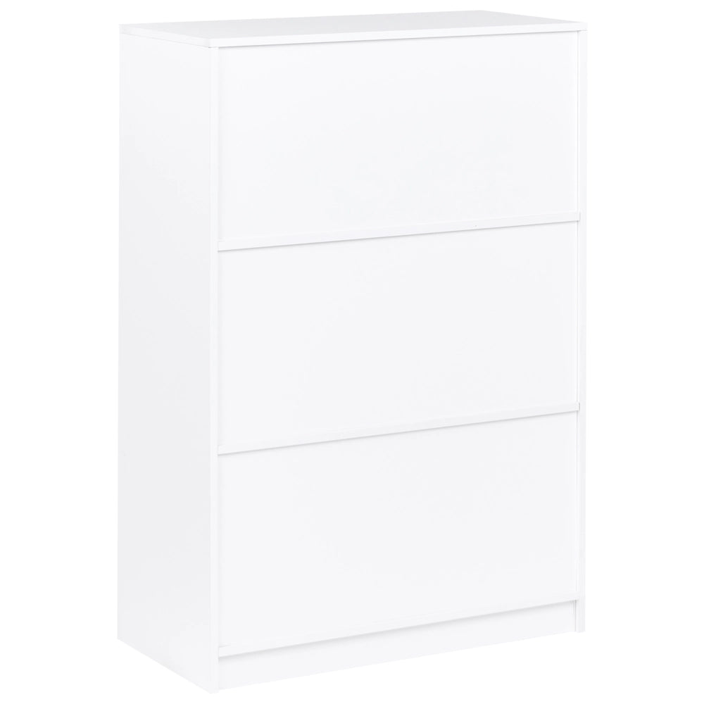 Libreria a 3 ripiani stile minimalista in truciolare  80 x 40 cm Bianca