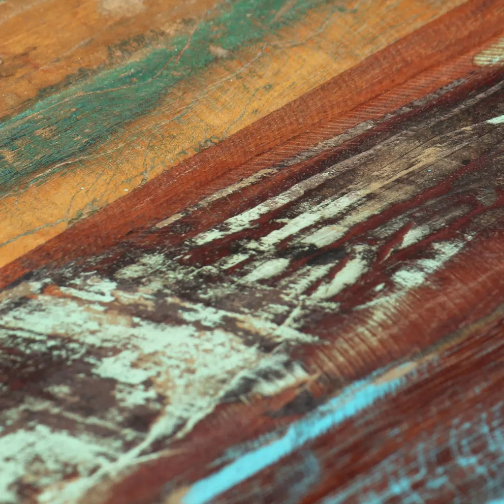 Tavolino da CaffÃ¨ 120x50x30cm Legno Massello Recuperato Acciaio cod mxl 19777