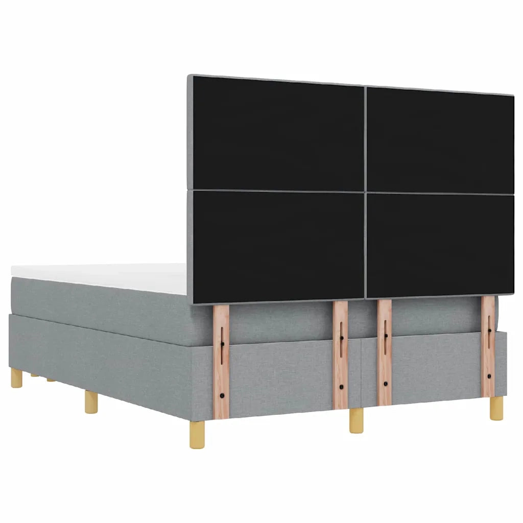 Letto a molle con testiera Grigio chiaro 200 x 160 cm Tessuto 3344310