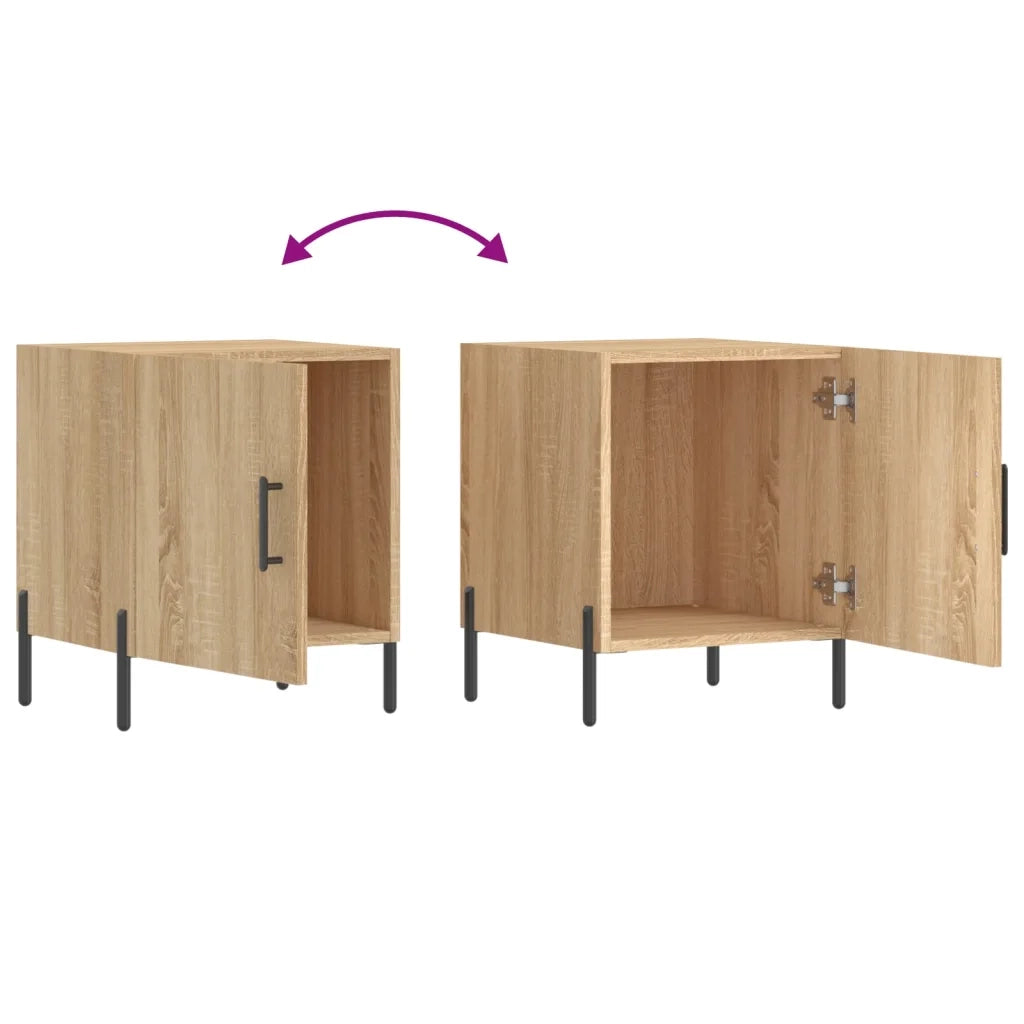 Comodini 2 pz Rovere Sonoma 40x40x50 cm in Legno Multistrato 827587