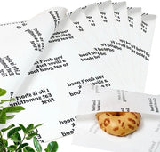 Pergamino cerato in foglio 33 x 33 cm - 200 pezzi - nero - carta da forno per fiori di food formaggi hamburger e patatine