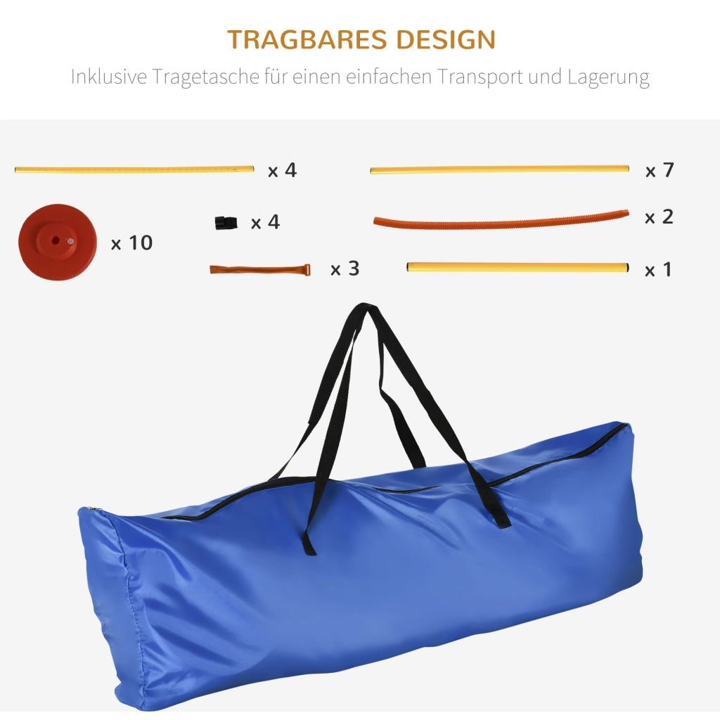 Set Agility per Cani ¨C zephmum ¨C 6 Stanghe Slalom, Ostacoli, Cerchio, Borsa