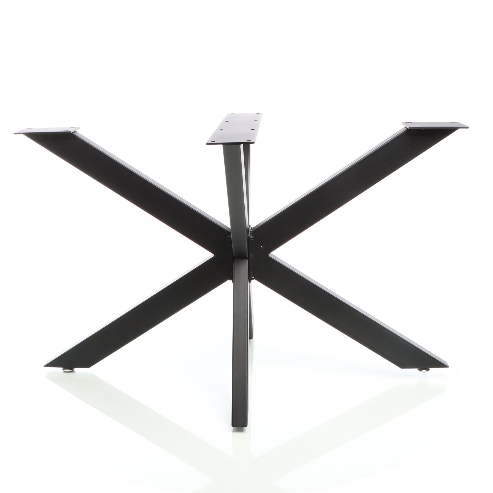 Telaio tavolo a gambe incrociate in acciaio 43x58x98 cm nero struttura tavolo a ragno