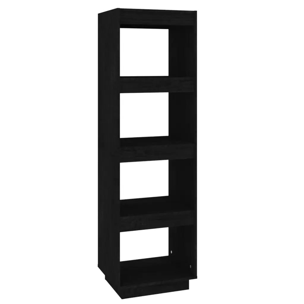 Libreria/Divisorio Nero 40x35x135 cm in Legno Massello di Pino 810853